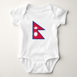 Body Para Bebê Bandeira do Nepal