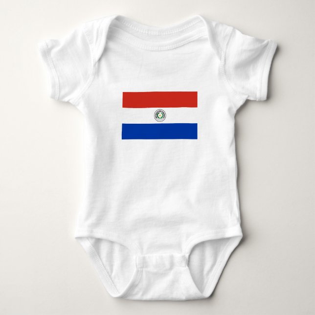 Body Para Bebê Bandeira do Paraguai (Frente)