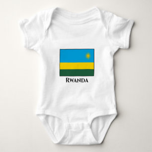 Body Para Bebê Bandeira do Ruanda
