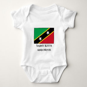 Body Para Bebê Bandeira do Santo Kitts e Nevis