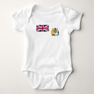 Body Para Bebê Bandeira do Território Antártico Britânico