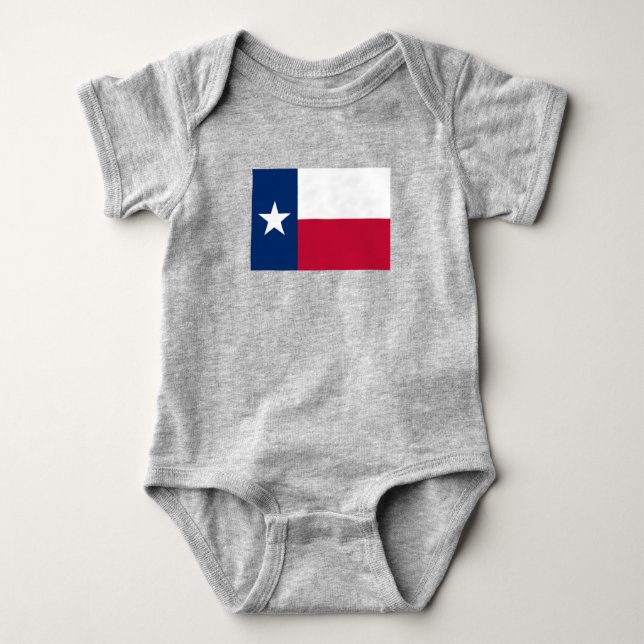 Body Para Bebê Bandeira do Texas (Frente)