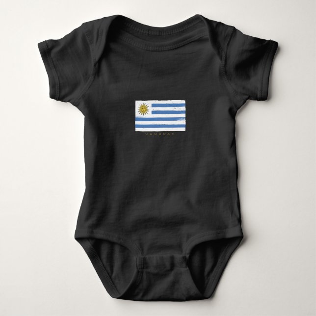 Body Para Bebê Bandeira do Uruguai (Frente)