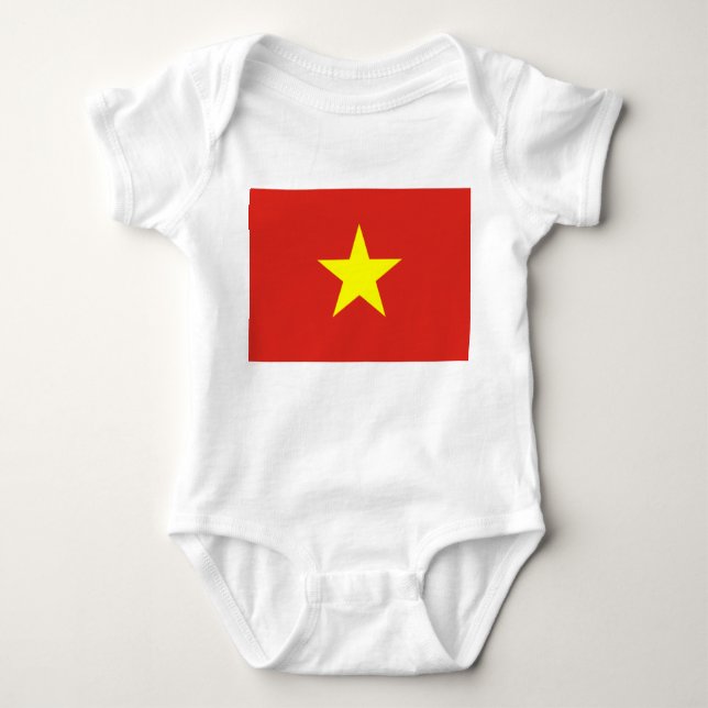 Body Para Bebê Bandeira do Vietname (Frente)