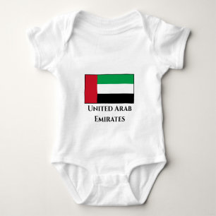Body Para Bebê Bandeira dos Emirados Árabes Unidos