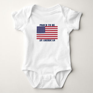 Body Para Bebê Bandeira dos Estados Unidos
