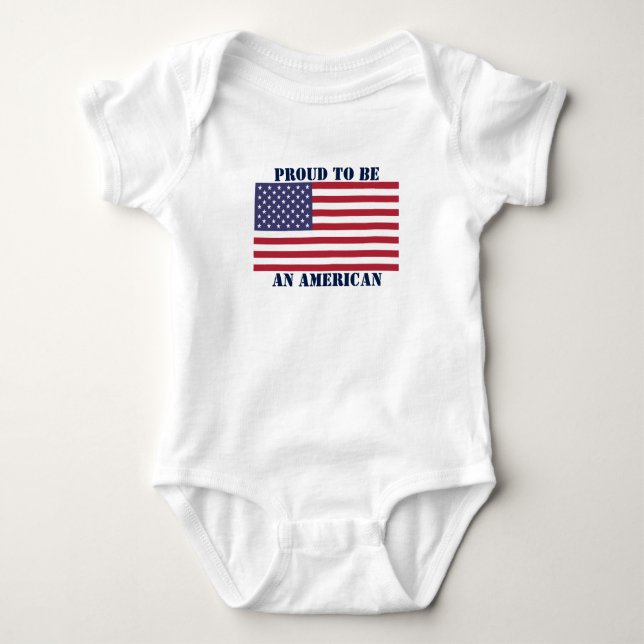 Body Para Bebê Bandeira dos Estados Unidos (Frente)