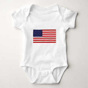Body Para Bebê Bandeira dos Estados Unidos - Estrelas e Stripes!
