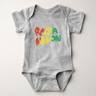 Body Para Bebê bandeira dos grafites da reggae da nação do rast
