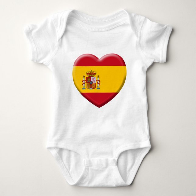 Body Para Bebê Bandeira Espanha (Frente)