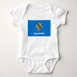Body Para Bebê Bandeira Estadual de Oklahoma