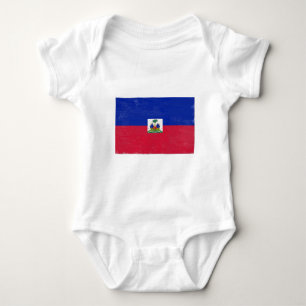 Body Para Bebê Bandeira haitiana afligida