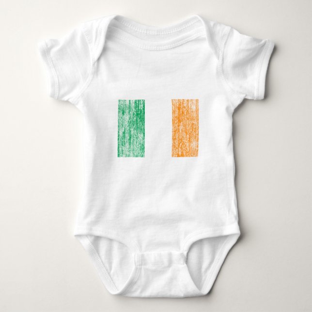 Body Para Bebê bandeira irlandesa (Frente)