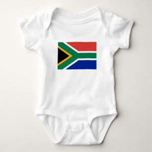 Body Para Bebê Bandeira Nacional da África do Sul