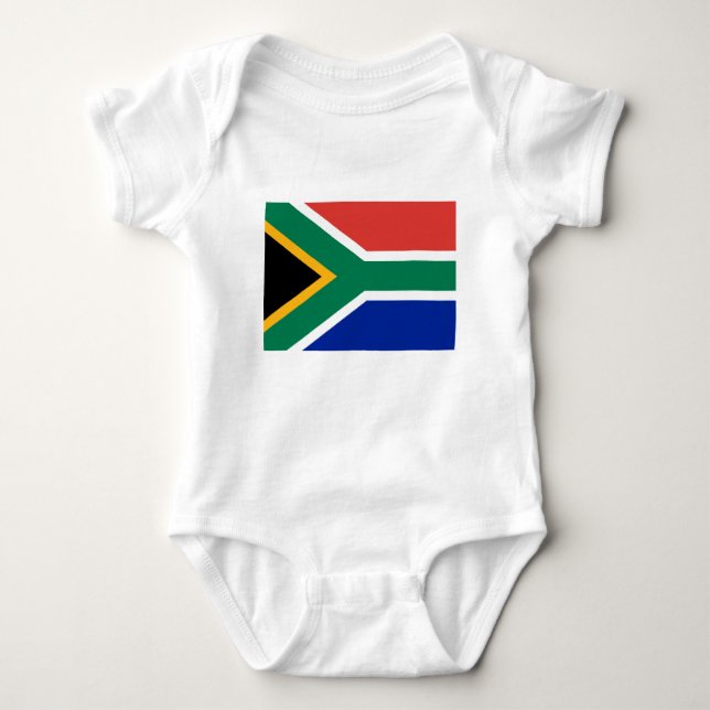 Body Para Bebê Bandeira Nacional da África do Sul (Frente)