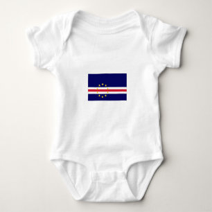 Body Para Bebê Bandeira nacional de Cabo Verde