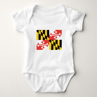 Body Para Bebê Bandeira oficial do estado de Maryland