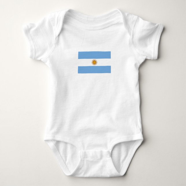 Body Para Bebê Bandeira Patriótica Argentina (Frente)