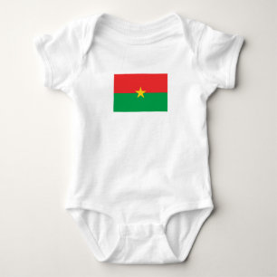 Body Para Bebê Bandeira Patriótica Burkina Faso