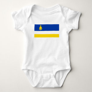 Body Para Bebê Bandeira Patriótica da Buriácia