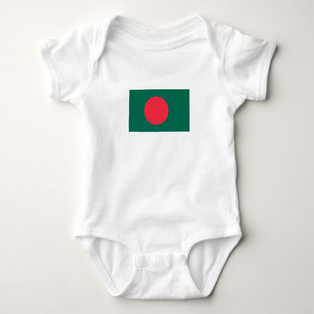 Body Para Bebê Bandeira Patriótica de Bangladesh Bebê (Frente)