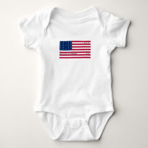 Body Para Bebê Bandeira Patriótica do Atol Bikini