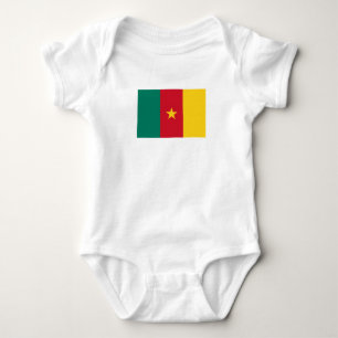 Body Para Bebê Bandeira Patriótica do Camarões
