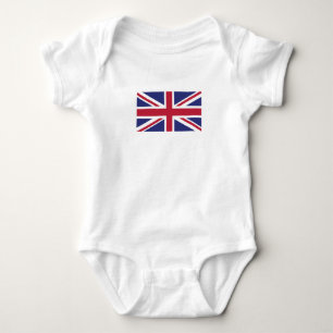 Body Para Bebê Bandeira Patriótica do Reino Unido