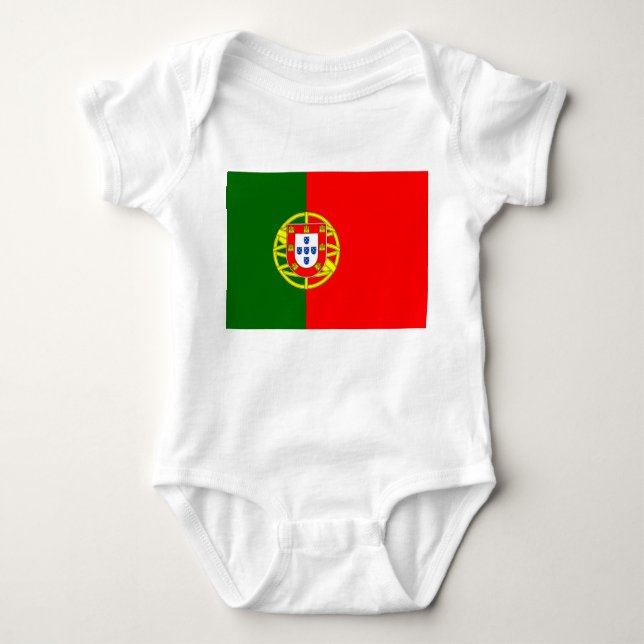 Body Para Bebê Bandeira Portuguesa (Portugal) (Frente)
