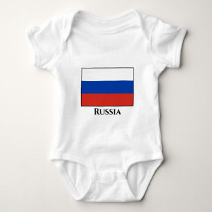 Body Para Bebê Bandeira Rússia (Rússia)
