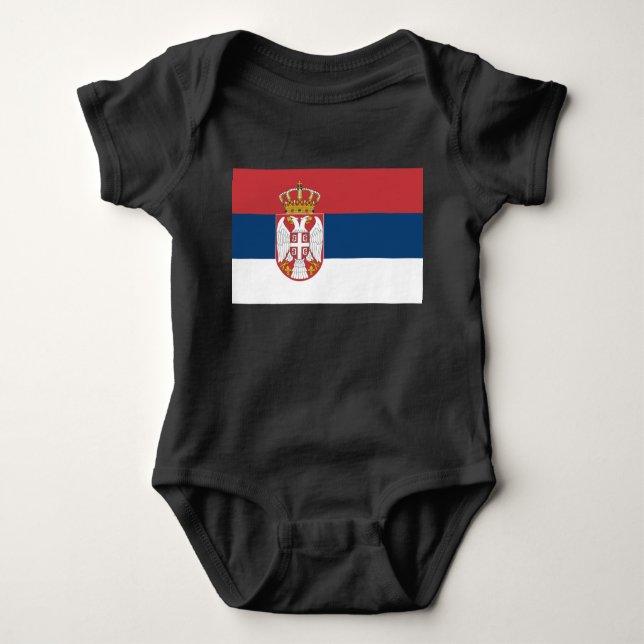 Body Para Bebê Bandeira Sérvia (Frente)