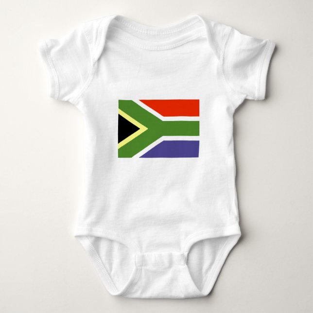 Body Para Bebê Bandeira sul-africana (Frente)
