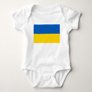 Body Para Bebê Bandeira Ucraniana (Ucrânia) Baby Bodysuit