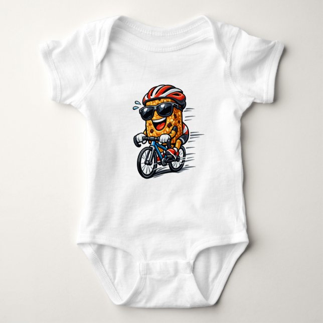 Body Para Bebê Bar de Café da Manhã de Ciclismo (Frente)