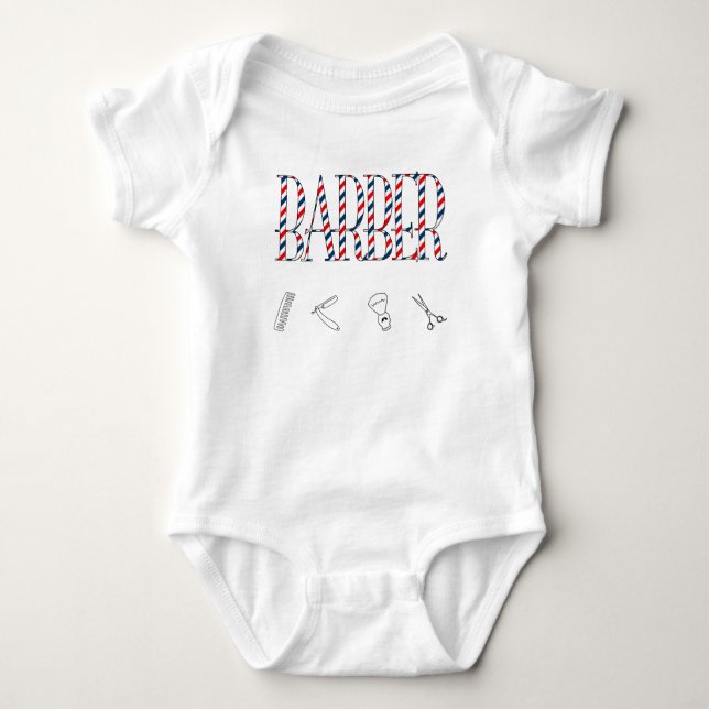 Body Para Bebê Barber (Frente)
