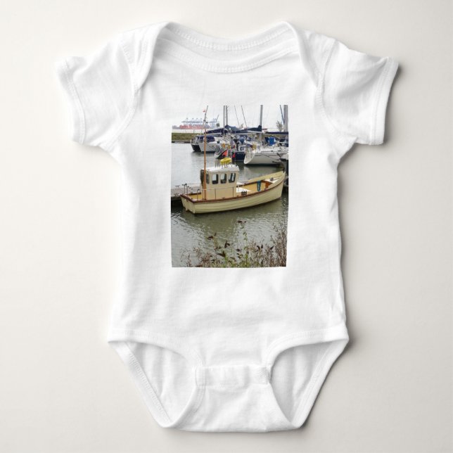 Body Para Bebê Barco Moderno Estilo Tradicional (Frente)