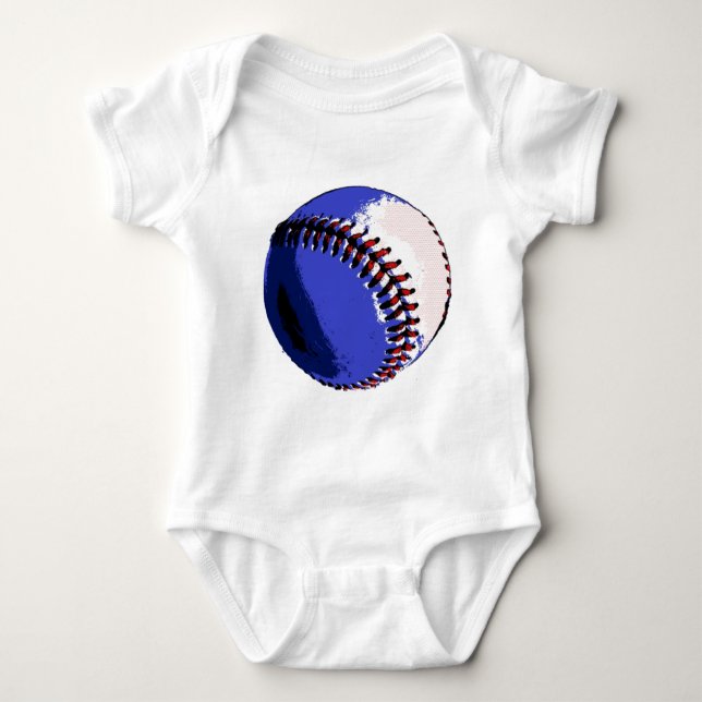 Body Para Bebê Baseball de pop Art (Frente)