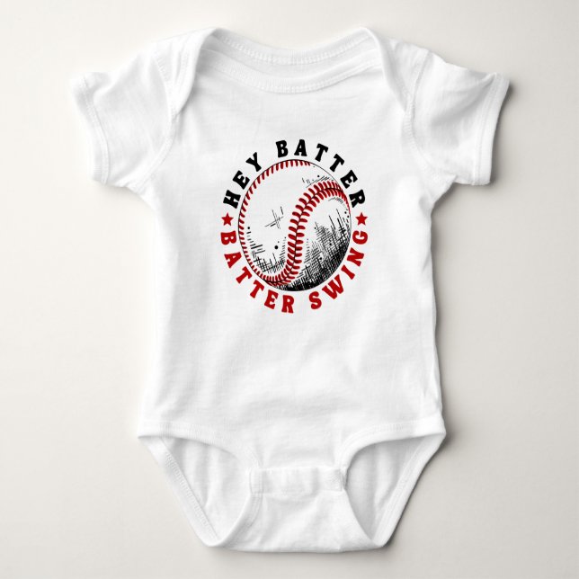 Body Para Bebê Baseball Ei Rebatedor Balanço (Frente)
