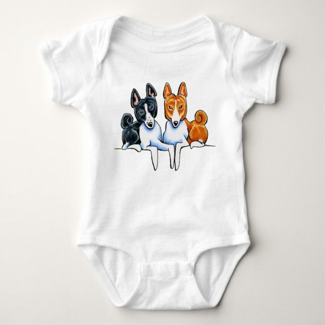 Body Para Bebê Basenji Buds (Frente)