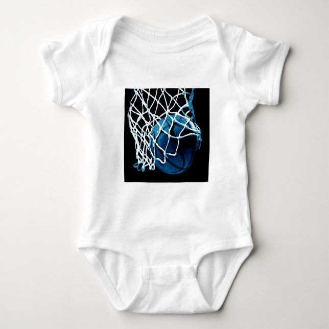 Body Para Bebê Basquete Azul (Frente)