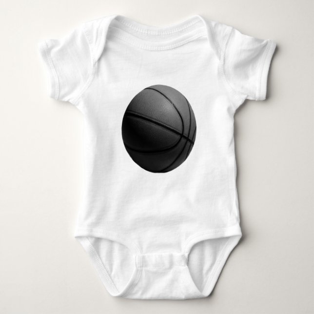 Body Para Bebê Basquete preto e branco (Frente)
