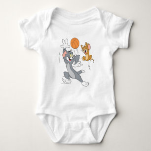 Body Para Bebê Basquetebol 1 de Tom e de Jerry