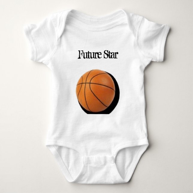 Body Para Bebê basquetebol, estrela futura (Frente)