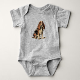 Body Para Bebê Basset Hound