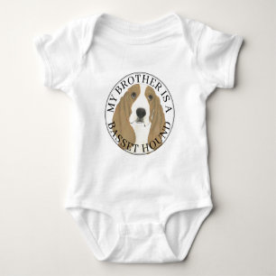 Body Para Bebê Basset Hound Big Brother