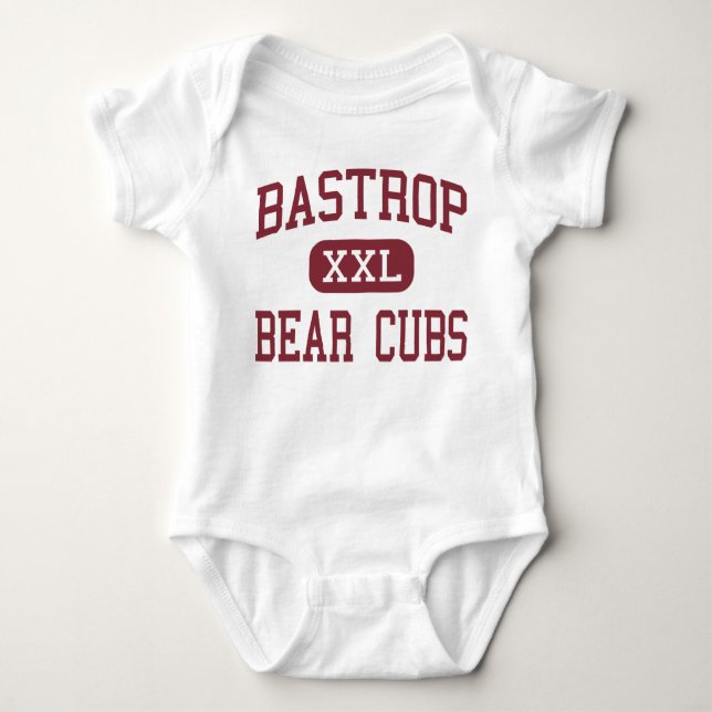 Body Para Bebê Bastrop - urso Cubs - meio - Bastrop Texas (Frente)