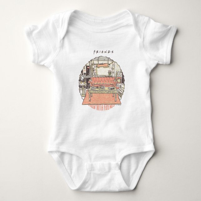 Body Para Bebê Bate-papo com os FRIENDS™ Cartoon 2 (Frente)