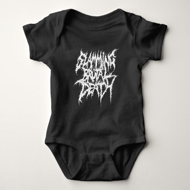 Body Para Bebê Batendo o metal brutal da morte (Frente)