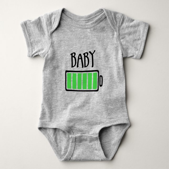Body Para Bebê Bateria Esgotada – Bebê (Frente)