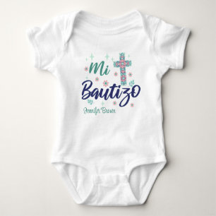 Body Para Bebê Batismo De Bebê Personalizado, Mi Bautizo Bapt Esp